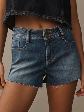 Anthropology Pilcro Indigo Two-Tone Denim Shorts